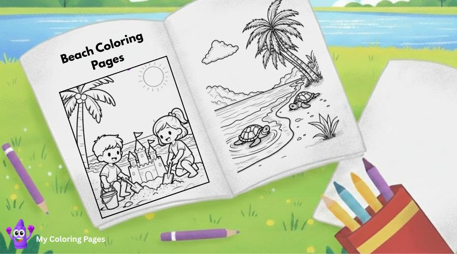 Beach Coloring Pages