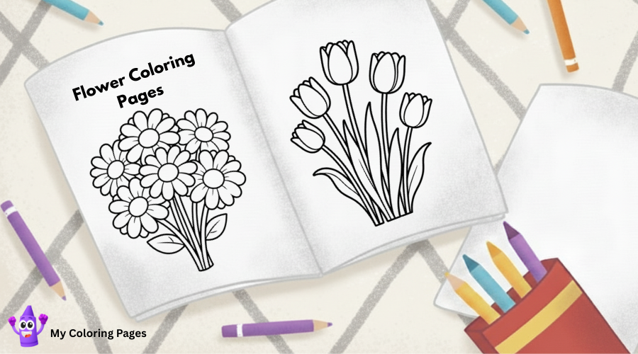 Flower Coloring Pages
