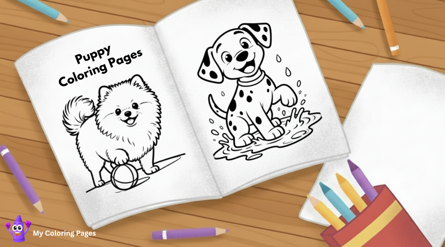 Dibujos de cachorros para colorear