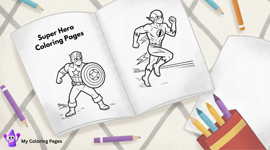 Super Hero Coloring Pages