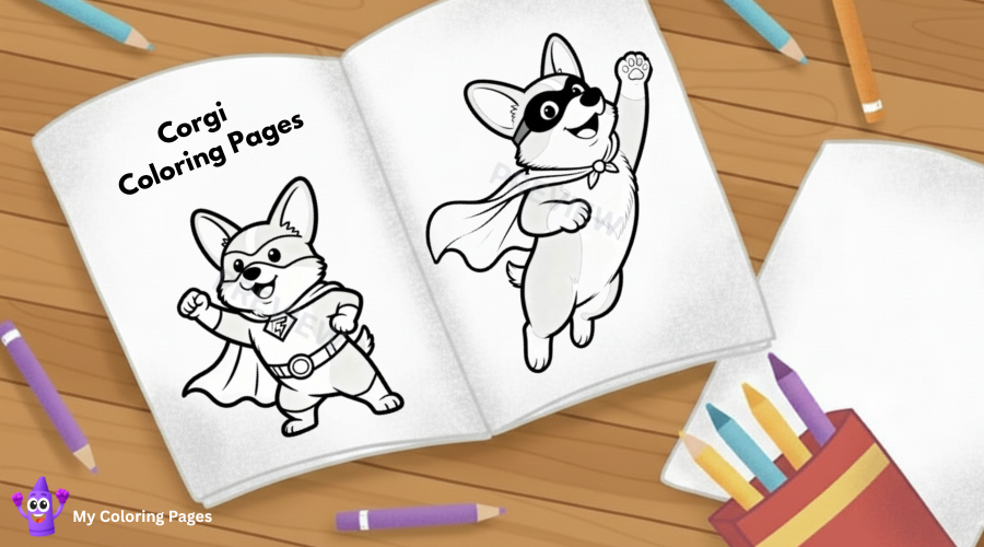 Corgi Coloring Pages