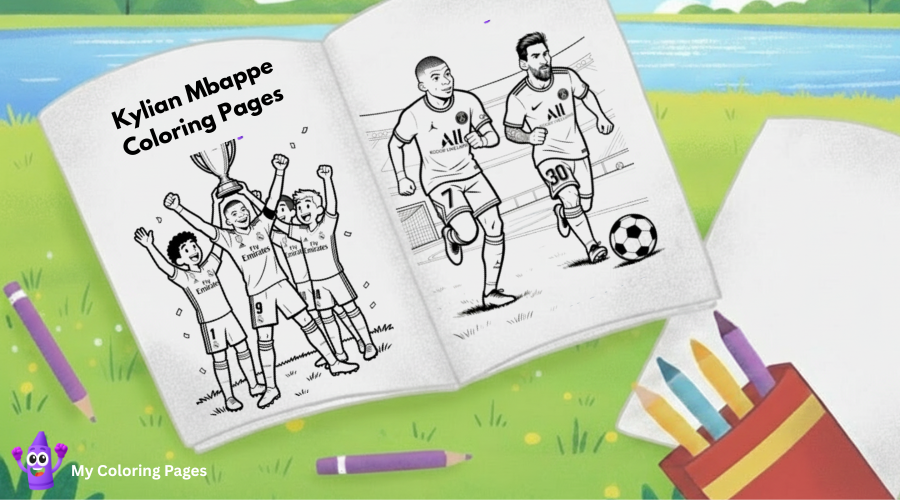 Kylian Mbappe Coloring Pages
