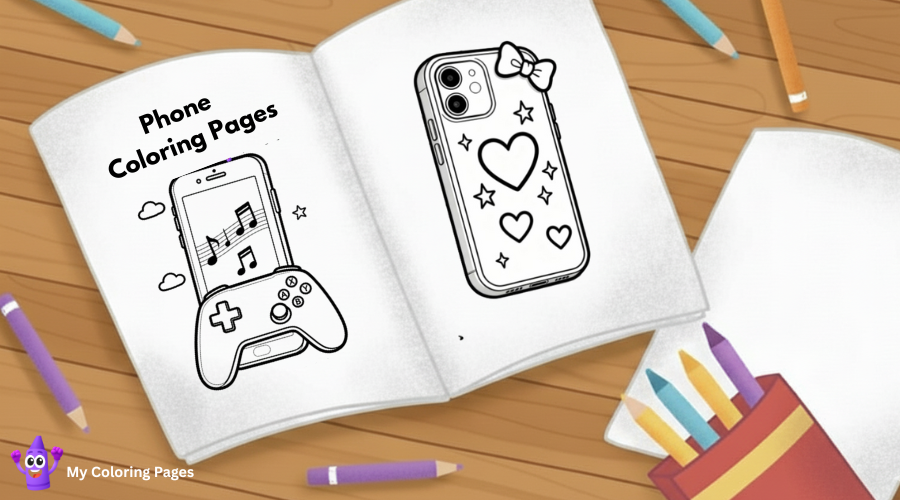 Phone Coloring Pages