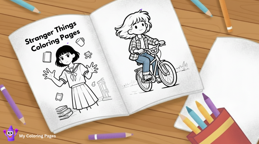 Stranger Things Coloring Pages