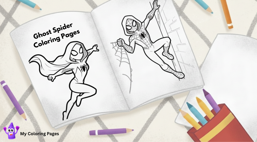 Ghost Spider Coloring Pages