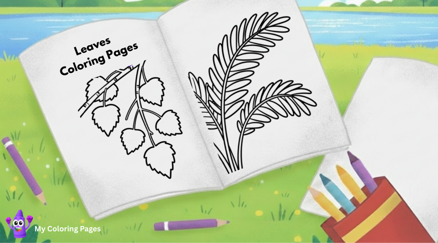 Leaves Coloring Pages