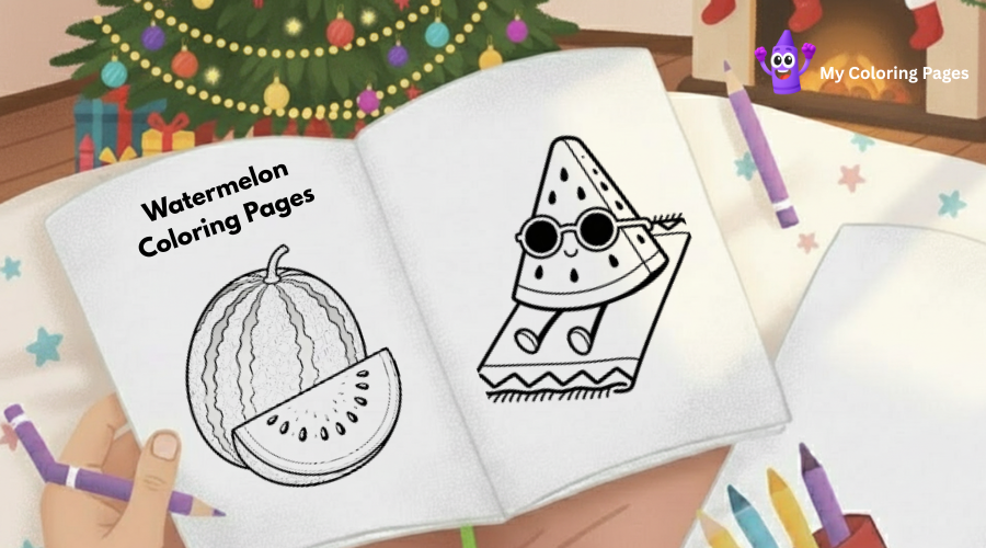 Watermelon Coloring Pages