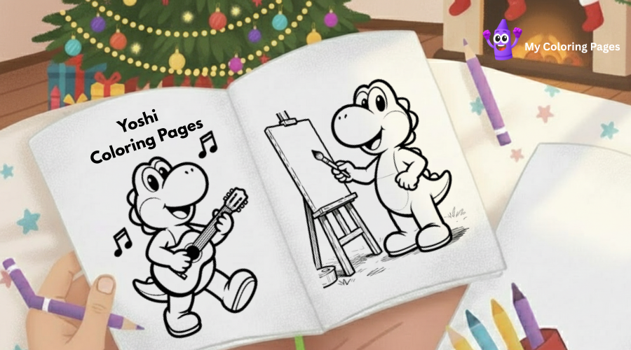 Yoshi Coloring Pages