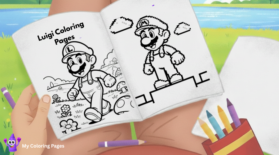 Luigi Coloring Pages