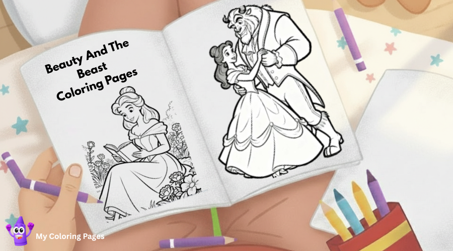 Dibujos de La Bella y la Bestia para colorear