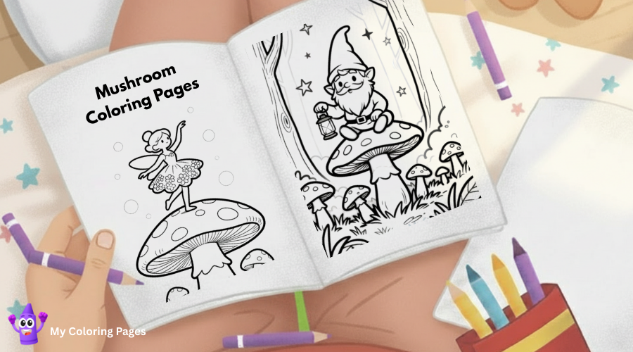 Mushroom Coloring Pages