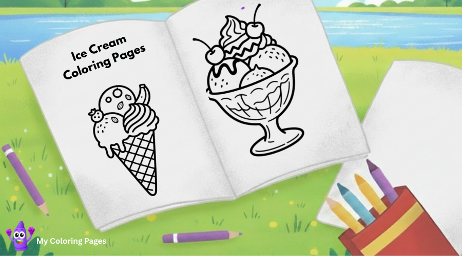 Ice Cream Coloring Pages