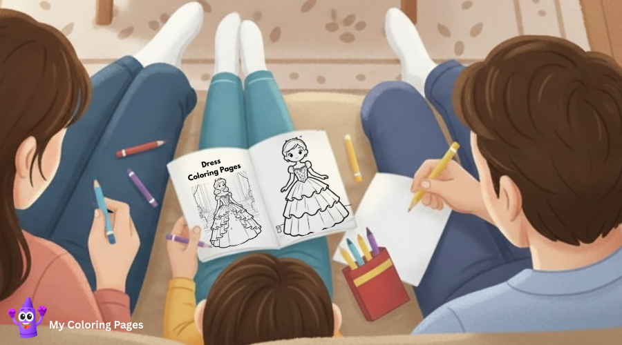 Dress Coloring Pages