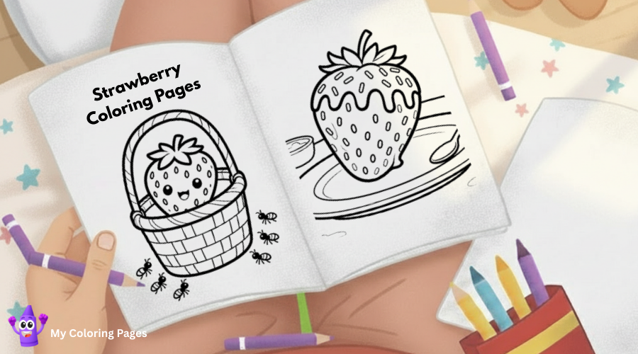 Strawberry Coloring Pages