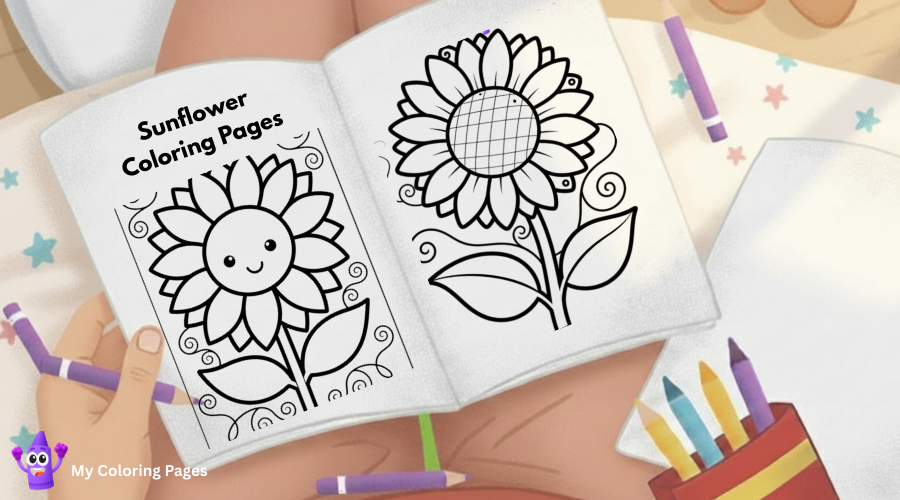 Dibujos de girasoles para colorear
