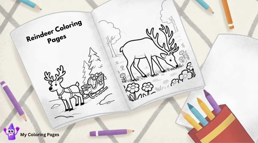 Reindeer Coloring Pages