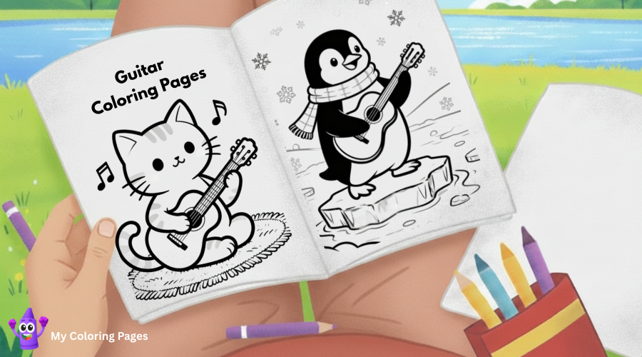 Guitar Coloring Pages