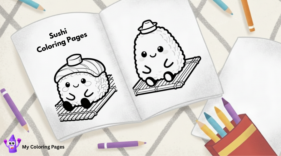Sushi Coloring Pages