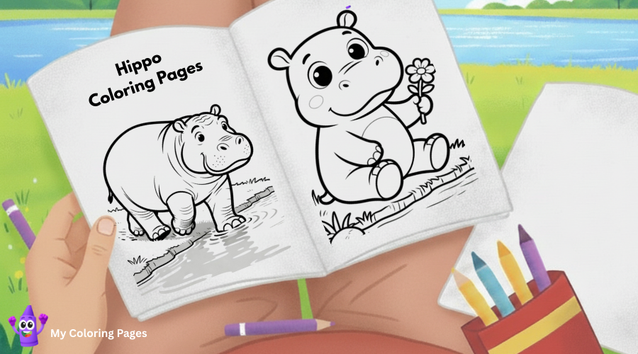 Hippo Coloring Pages