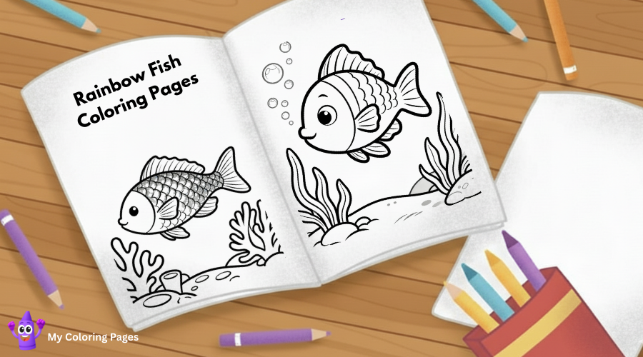 Rainbow Fish Coloring Pages