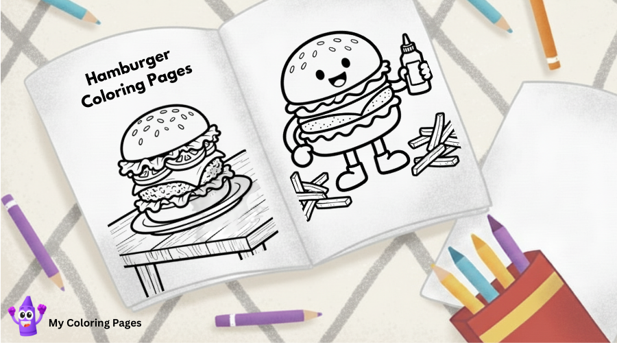 Hamburger Coloring Pages