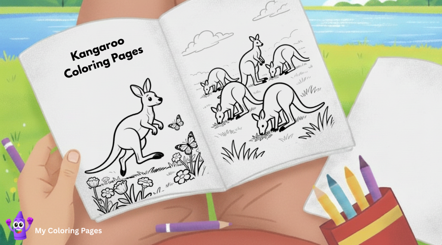 Kangaroo Coloring Pages