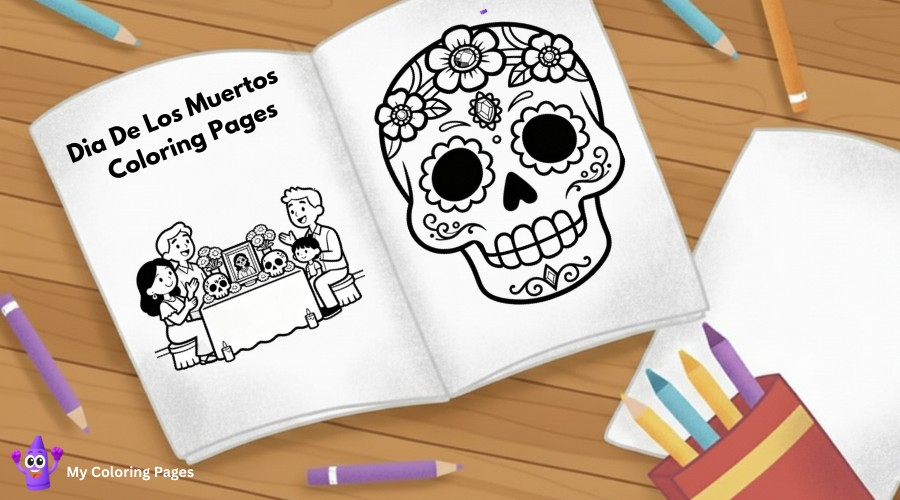 Dibujos del Día de Muertos para colorear