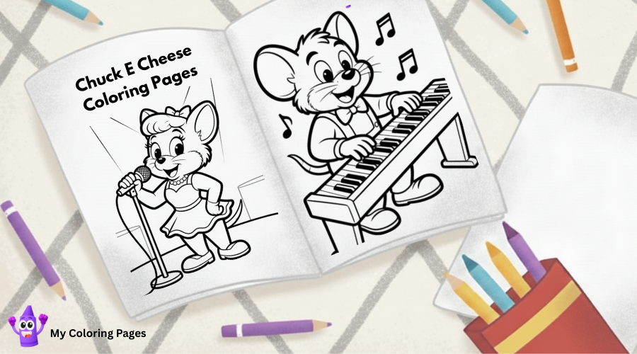 Chuck E Cheese Coloring Pages