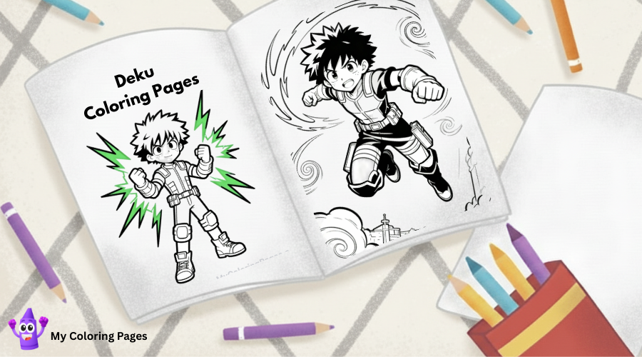 Deku Coloring Pages