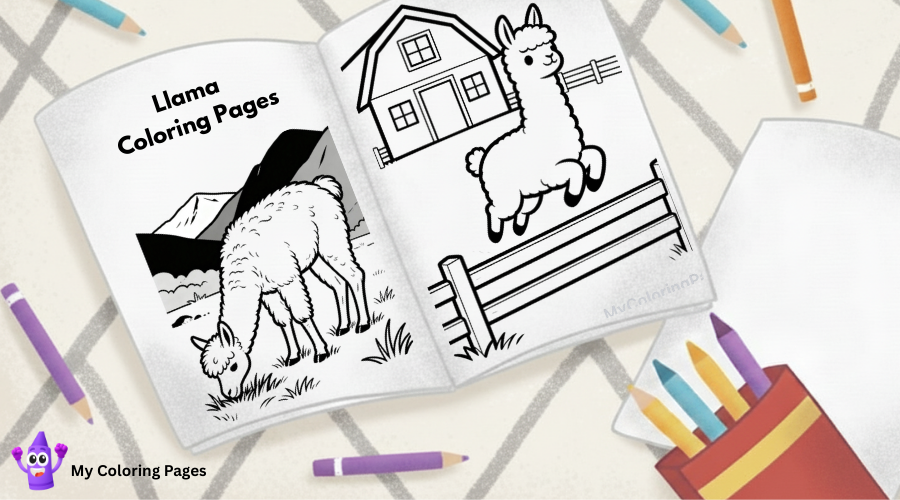 Llama Coloring Pages