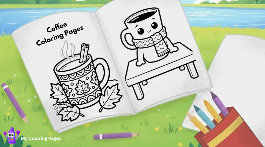 Coffee Coloring Pages