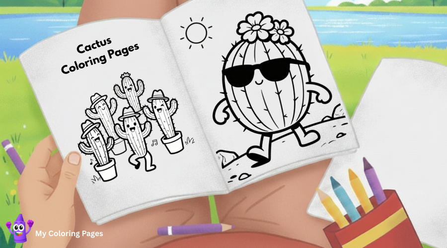 Cactus Coloring Pages