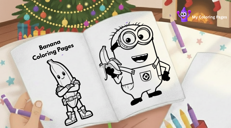 Banana Coloring Pages