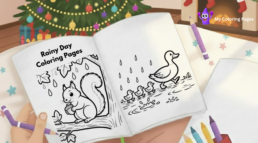 Rainy Day Coloring Pages
