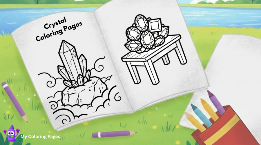 Crystal Coloring Pages