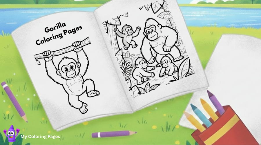 Gorilla Coloring Pages