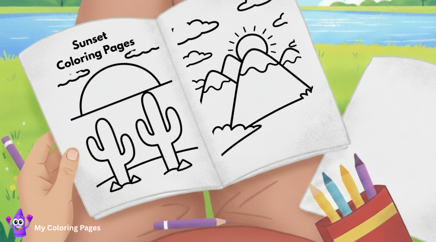 Sunset Coloring Pages