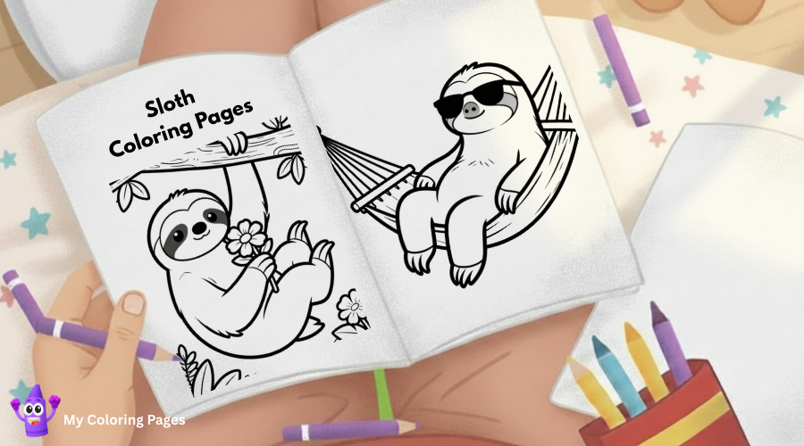 Sloth Coloring Pages