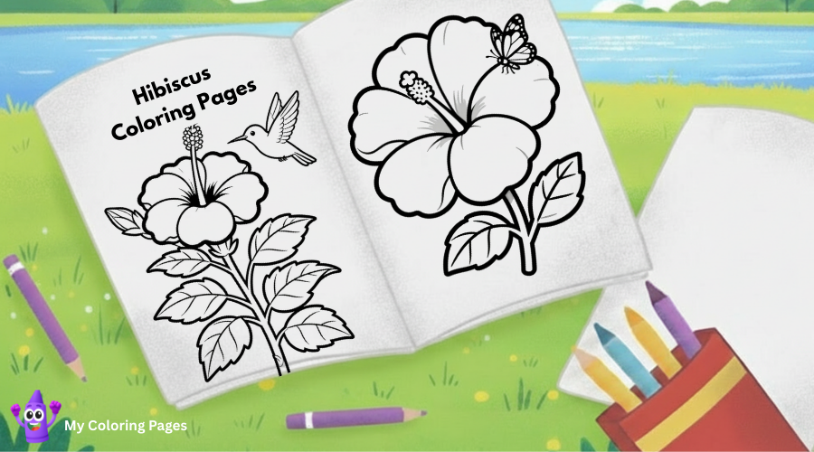 Hibiscus Coloring Pages