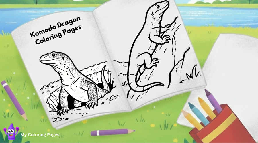 Komodo Dragon Coloring Pages