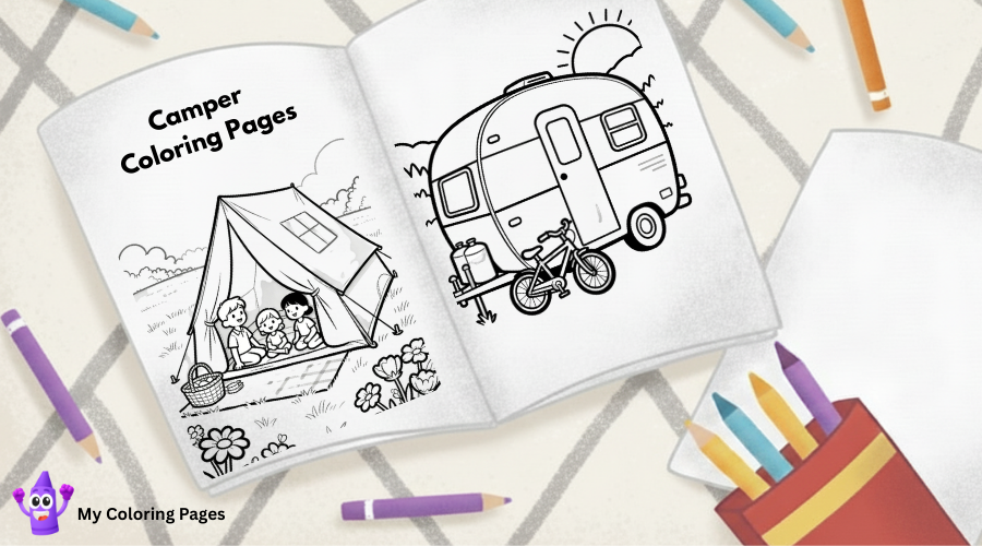 Camper Coloring Pages