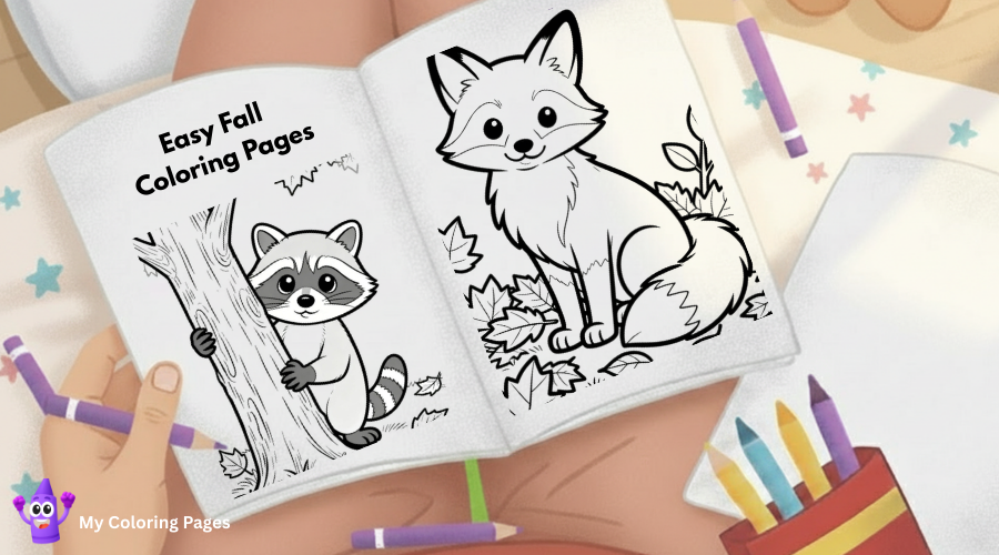 Easy Fall Coloring Pages
