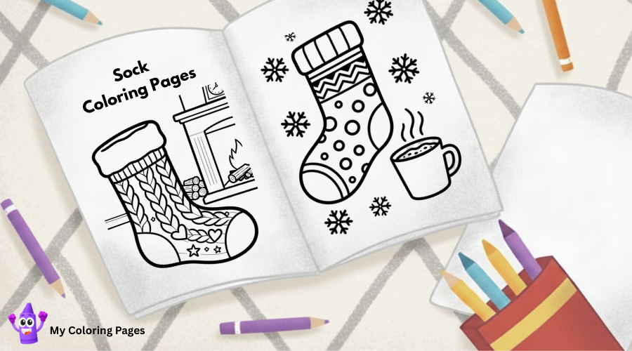 Sock Coloring Pages