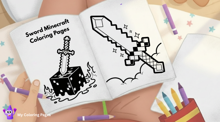 Sword Minecraft Coloring Pages