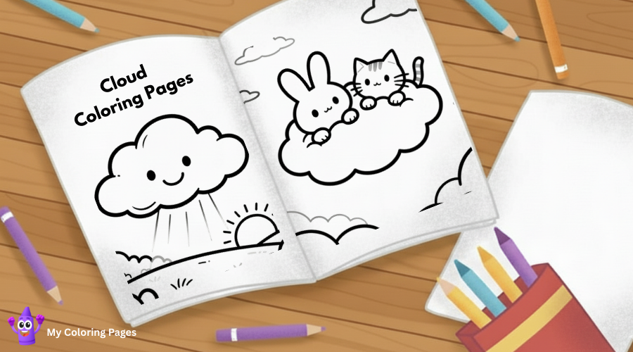 Cloud Coloring Pages