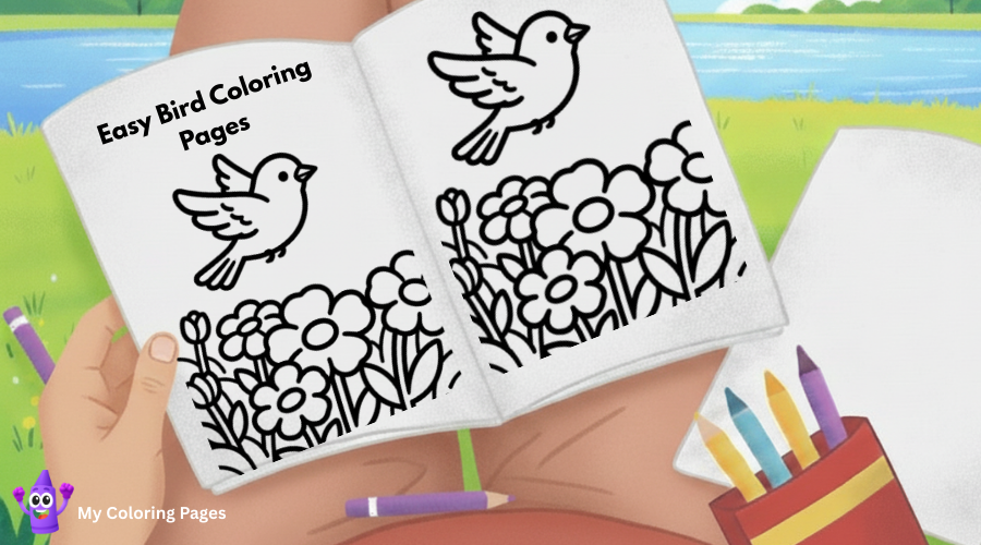 Easy Bird Coloring Pages