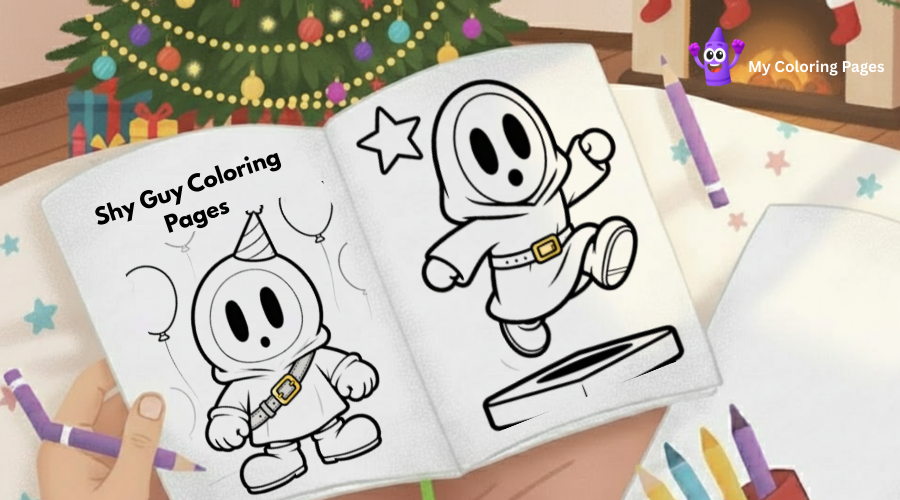 Shy Guy Coloring Pages