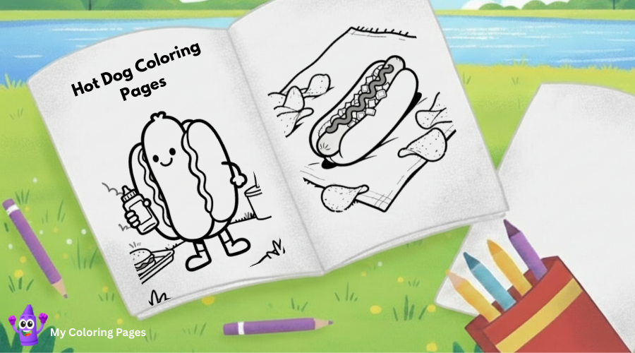 Hot Dog Coloring Pages