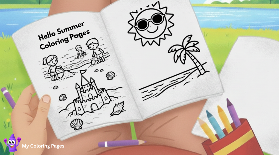Hello Summer Coloring Pages