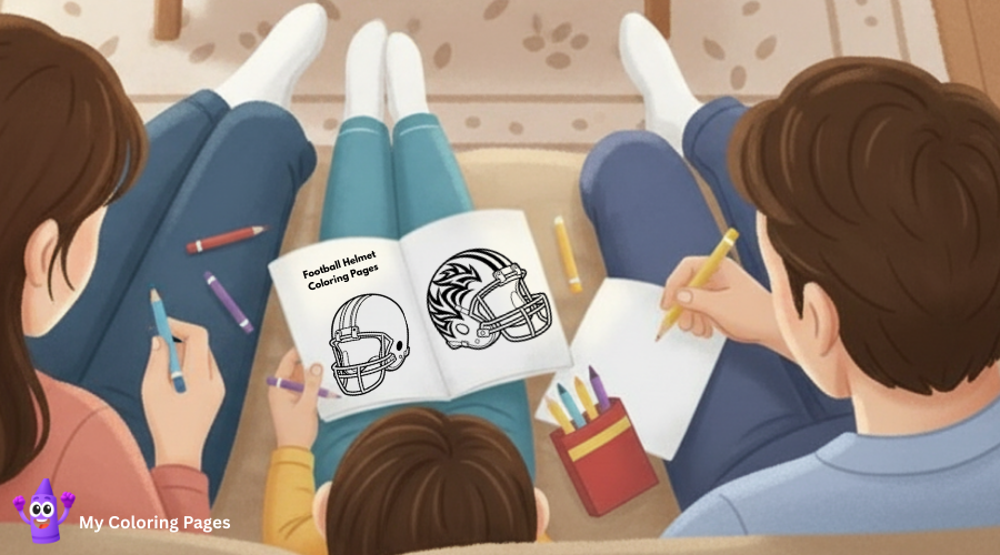 Football Helmet Coloring Pages